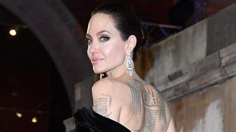 Nearly All of Angelina Jolie's Tattoos Are Visible in .